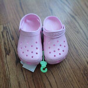 Crocs glitter pink